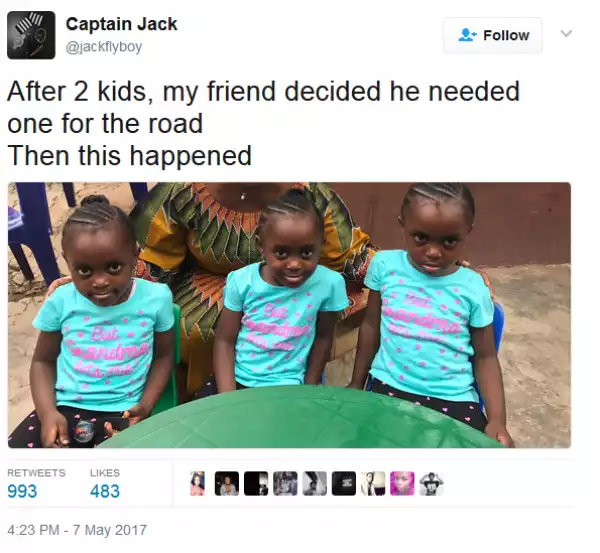 Nigerian Father Of Two Decided He Needed One More Child, Then This Happened {Photo}